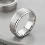 Avera Classic Matte 6 MM Wedding Band in Silver — 5 / Silver — view 1