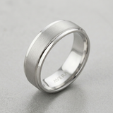 Avera Classic Matte 6 MM Wedding Band in Silver — 5 / Silver — view 2