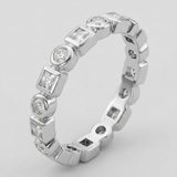 Avera Eternity Stackable Band in Polished Silver — 5 / Silver — view 1