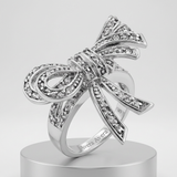 Avera Double Knot Shoelace Ring in Sterling Silver — 5 / Silver — view 1