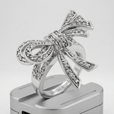 Avera Double Knot Shoelace Ring in Sterling Silver — 5 / Silver — view 2