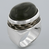 Avera Serpent Gaze Statement Ring In Polished Black — 5 / Black — view 1