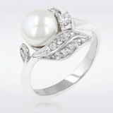 Avera Fleur Pearl Ring In Sterling Silver — 5 / Silver — view 1