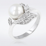 Avera Fleur Pearl Ring in Sterling Silver — 5 / Silver — view 1