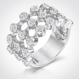Avera Tie Contemporary Ring In Polished Sterling Silver — 5 / Silver — view 1