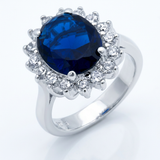 Avera Royal Ring in Dark Blue Size 5 Statement Jewelry — 5 / Dark Blue — view 1