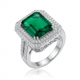 Avera Emerald Classic Cocktail Ring in Radiant Green — 5 / Green — view 1
