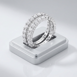 Avera Delicate Eternity Stackable Ring Set in Silver — 5 / Silver — view 1