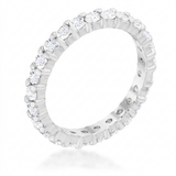 Avera Fitzgerald Cubic Zirconia Eternity Band Ring — 5 / Silver — view 1