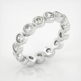Avera Linked Bezel Eternity Band in Polished Silver — 5 / Silver — view 2