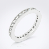 Avera Alternating Cubic Zirconia Eternity Band in Silver — 5 / Silver — view 1