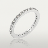 Avera Delicate Cubic Zirconia Eternity Band in Silver Tone — 5 / Silver — view 1