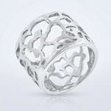 Avera Filigree Matte Ring in Sterling Silver Finish — 5 / Silver — view 1