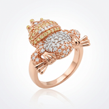 Cubic Zirconia Frog Prince Ring — 5 / Multi — view 1