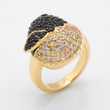 Avera Cubic Zirconia Baby Chick Ring - Whimsical Gold-Tone Jewelry — 5 / Multi — view 1