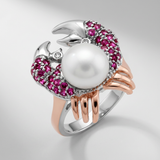 Avera Pearl Crab Cubic Zirconia Ring in Multi-Tone Finish — 5 / Multi — view 1
