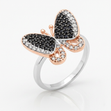 Avera Cubic Zirconia Butterfly Ring in Multi-Tone Finish — 5 / Multi — view 1