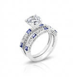 Avera Tanzanite Cubic Zirconia Ring Set in Sterling Silver — 5 / Silver — view 1