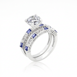 Avera Tanzanite Cubic Zirconia Ring Set in Sterling Silver — 5 / Silver — view 2