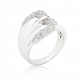 Avera Simple Cubic Zirconia Belt Ring in Polished Silver — 5 / Silver — view 1
