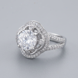 Avera Golden Regal Cubic Zirconia Oval Fashion Ring — 5 / Silver — view 1