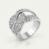 Avera Cubic Zirconia Knot Ring in Polished Silver — 5 / Silver — view 2