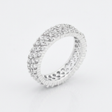 Avera Jewelry Pave Eternity Ring in Sterling Silver — 5 / Silver — view 1