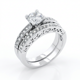 Avera Filigree Engagement Set in Sterling Silver — 5 / Silver — view 1