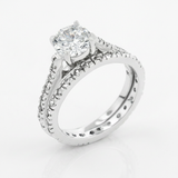 Avera Glistening Engagement Ring Set in Sterling Silver — 5 / Silver — view 1