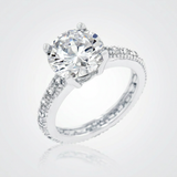 Avera Micro-pave Cubic Zirconia Engagement Ring in Silver — 5 / Silver — view 1