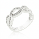 Cubic Zirconia Infinity Band — 5 / Silver — view 1