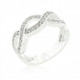 Cubic Zirconia Infinity Band — 5 / Silver — view 2