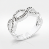Cubic Zirconia Infinity Band — 5 / Silver — view 3