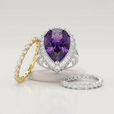 Avera Cubic Zirconia and Cocktail Ring in Purple — 5 / Purple — view 1