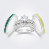 Avera Graduated Wedding Set 5 / Silver Eternity Band Collection — 5 / Silver — view 1