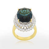 Avera Two-Tone Double Halo Cocktail Ring in Multi-Metal Finish — 5 / Multi — view 1