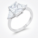 Avera Classic Sterling Silver Engagement Ring Size 6 — 6 / Silver — view 1