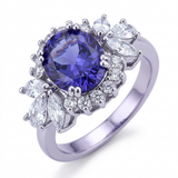 Avera Krizia 4.2ct Tanzanite CZ Classic Ring In Medium Purple — 5 / Medium Purple — view 1