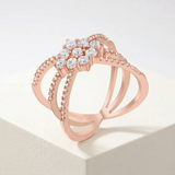 Avera Mindy 0.8ct Cubic Zirconia Delicate Triple Wrap Ring — 5 / Pink — view 1
