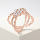 Mindy 0.8ct CZ Delicate Triple Wrap Ring — 5 / Pink — view 1