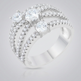 Avera Beatrice 1.8ct Cubic Zirconia Statement Ring in Silver — 5 / Silver — view 1