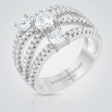 Avera Beatrice 1.8ct Cubic Zirconia Statement Ring in Silver — 5 / Silver — view 2