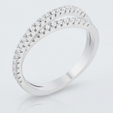 Avera Mara 0.4ct Cubic Zirconia Intertwined Simple Ring — 5 / Silver — view 1