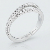 Avera Mara 0.4ct Cubic Zirconia Intertwined Simple Ring — 5 / Silver — view 2