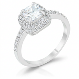 Avera Serena 1.5ct Cubic Zirconia Art Deco Ring — 5 / Silver — view 1