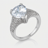 Avera Rhyne 5.8ct Pear Cut Cubic Zirconia Cocktail Ring — 5 / Silver — view 1
