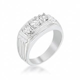 Avera Shauna 0.4ct Cubic Zirconia Wide Contemporary Ring — 5 / Silver — view 1