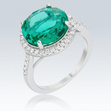 Avera Emie 7.3ct Cubic Zirconia Classic Statement Ring — 5 / Green — view 2