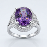 Avera Melanie 5.95ct Amethyst Cubic Zirconia Cocktail Ring — 5 / Purple — view 1