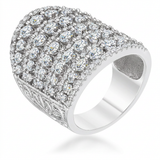 Avera Charlyn 2.5ct Cubic Zirconia Statement Cocktail Ring — 5 / Silver — view 1